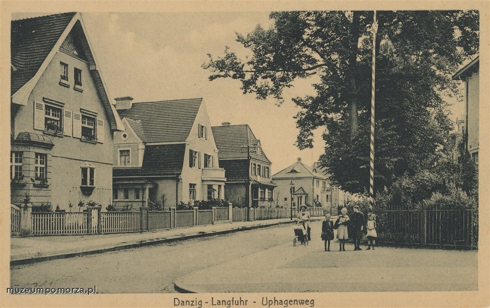 Gdańsk, wschodnia zabudowa ul. Uphagena