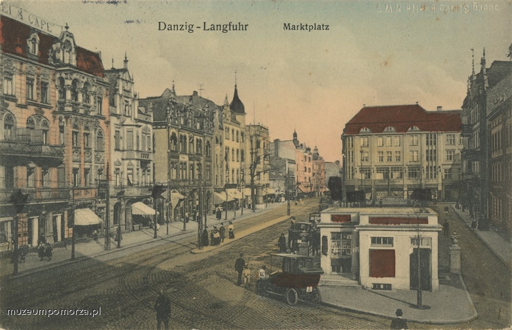 Gdańsk, widok na rynek we Wrzeszczu