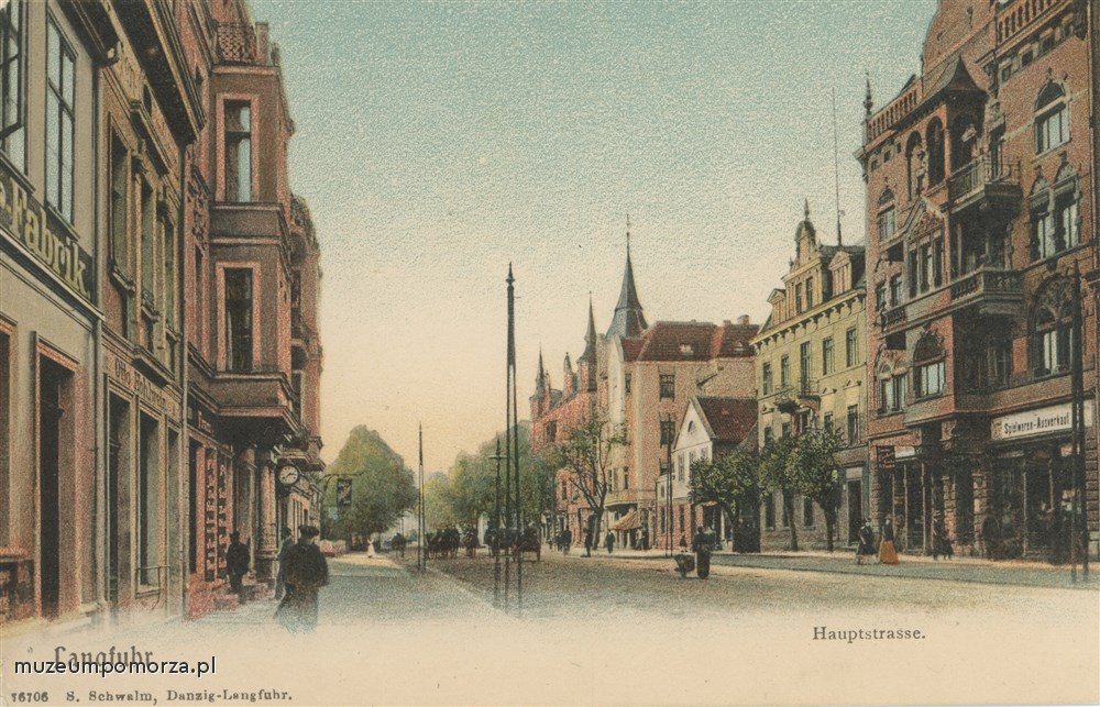 Gdańsk, Haupstrasse (ul. Grunwaldzka) w stronę Oliwy.