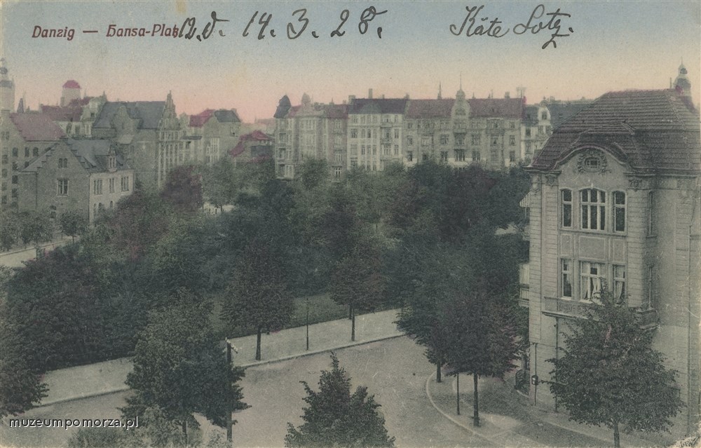 Gdańsk Plac Hanzy, Danzig Hanza - Platz