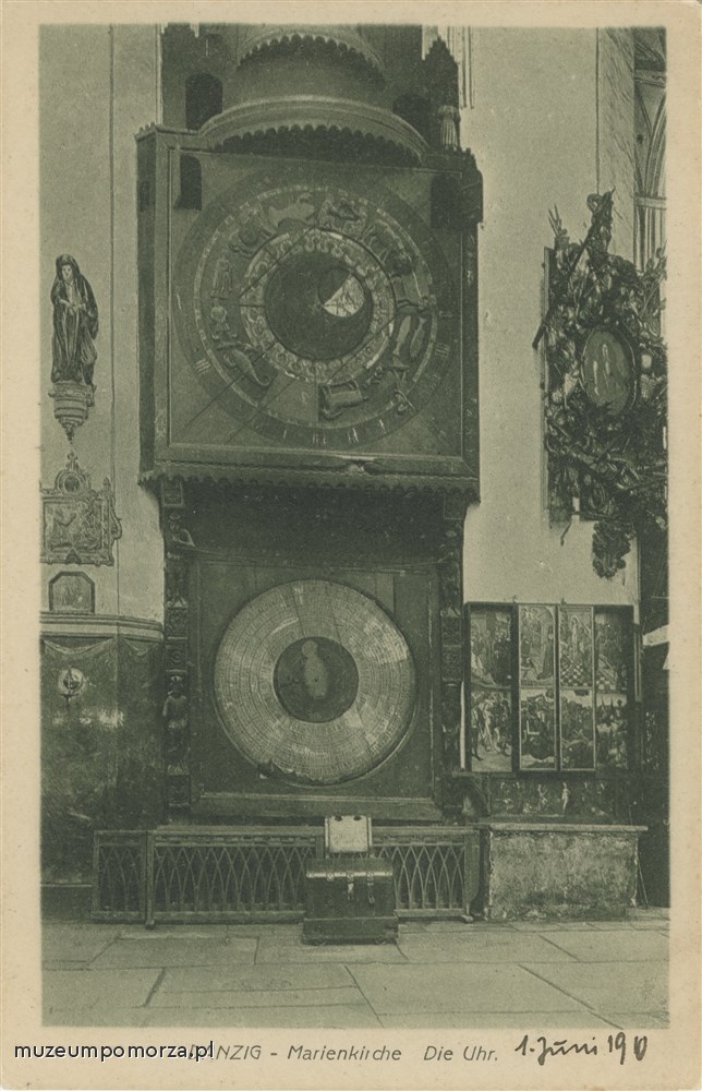 Gdańsk Zegar astronomiczny w kościele Wniebowzięcia NMP, Danzig Marienkirche die Astronomische Uhr