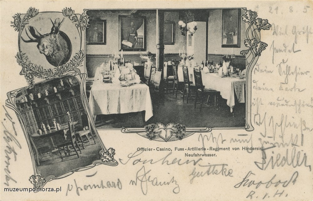 Gdańsk, kasyno oficerskie w pruskich koszarach w Nowym Porcie.