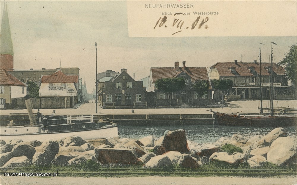 Gdańsk, Nowy Port, widok z Westerplatte