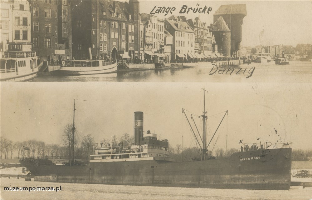 Gdańsk, Długie Pobrzeże i s/s Helga Boge