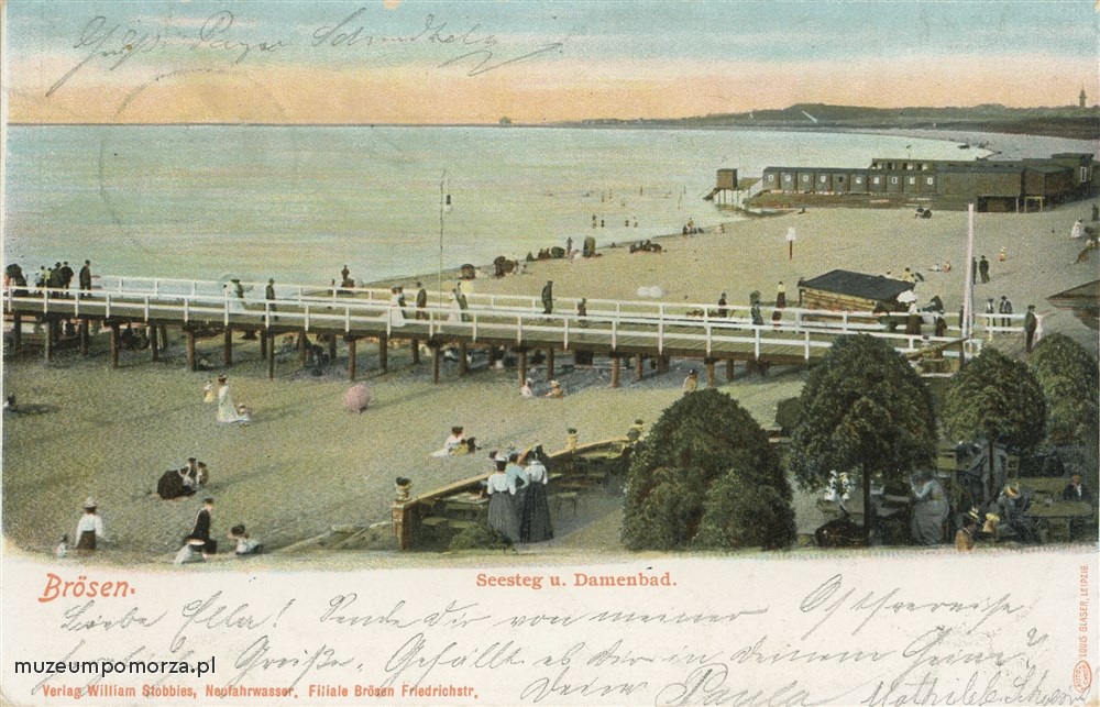 Gdańsk, Widok z Hali Plażowej na molo. 