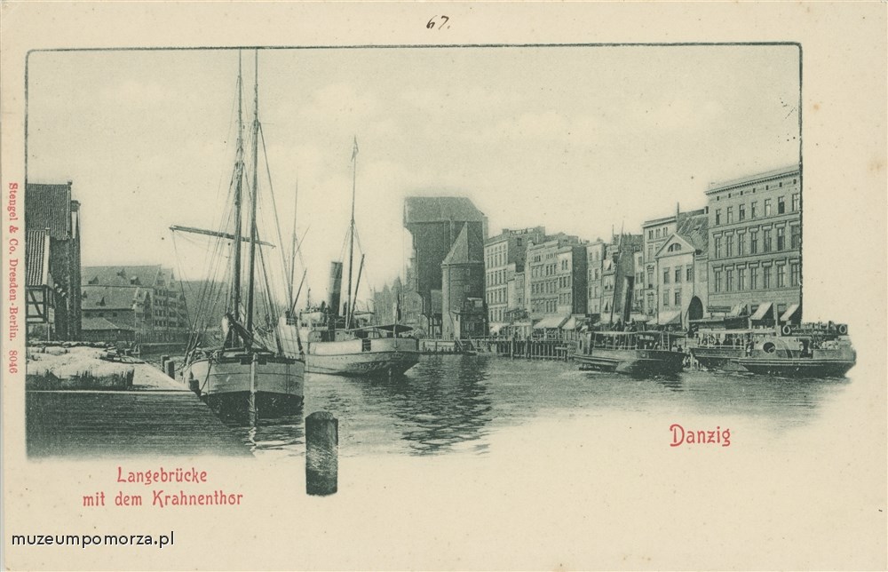 Gdańsk, widok na Żuraw i Długi Most.