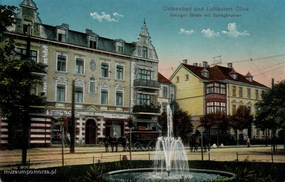 Gdańsk, fontanna na dawnej ul. Gdańskiej w Oliwie