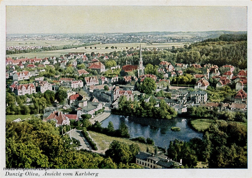 Gdańsk - Oliwa, Panorama Oliwy ze Wzgórza Pachołek