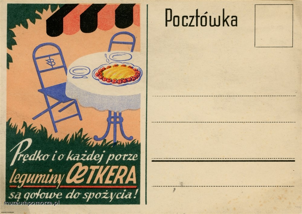 Reklama produktów wytwórni Dr. Oetker