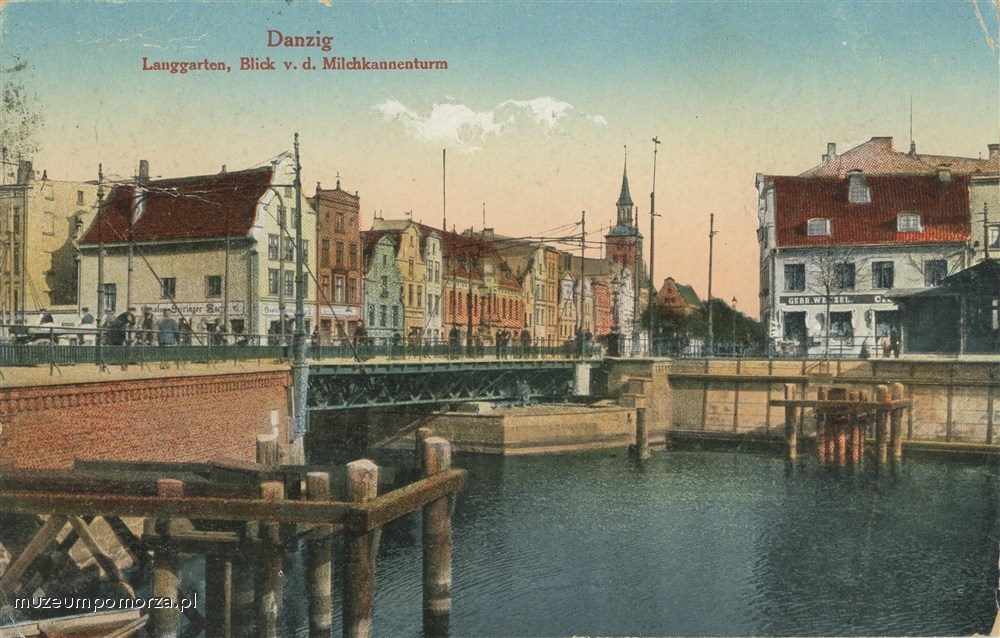 Gdańsk Długie Ogrody (widok z Bramy Stągiewnej), Danzig Langgarten, Blick v. d. Milchkannennturm