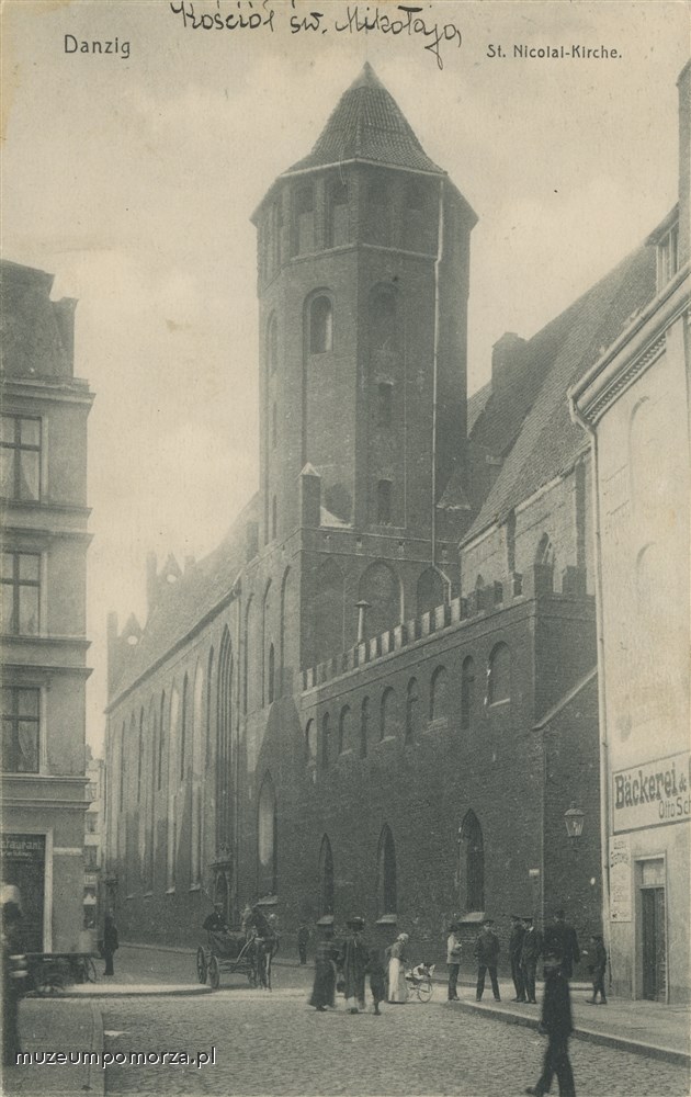 Gdańsk, Ulica Świętojańska i kościół św. Mikołaja