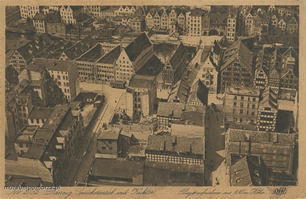 Gdańsk, Zdjęcie lotnicze Wyspy Spichrzów