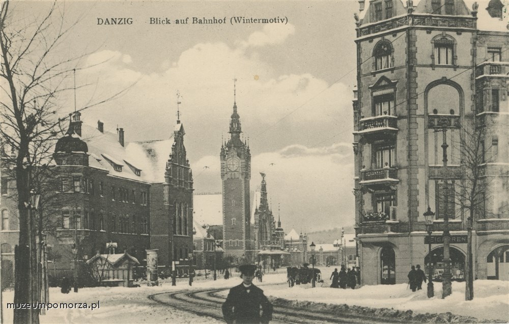 Gdańsk, Widok na Dworzec Gdańsk - Główny, Danzig Blick auf Bahnhof 