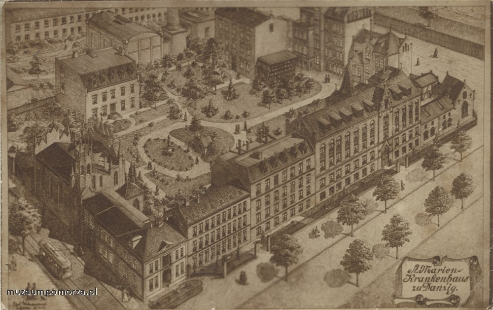Gdańsk, Szpital NMP, Danzig Die Marienkrankenhaus