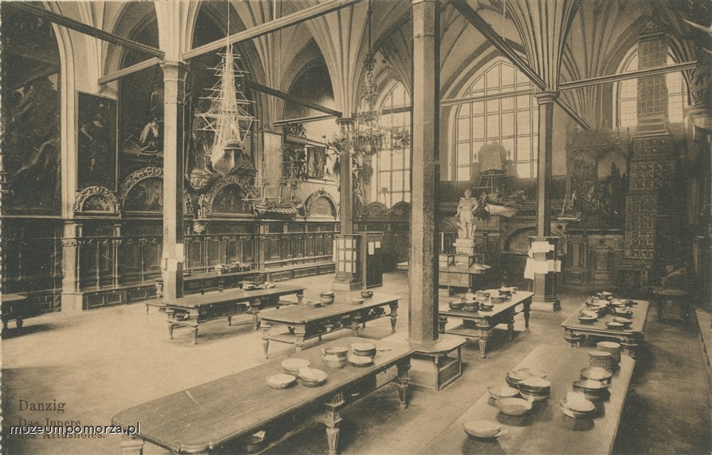 Gdańsk, Wnętrze Dworu Artusa, Danzig Das Innere Des Artushofes