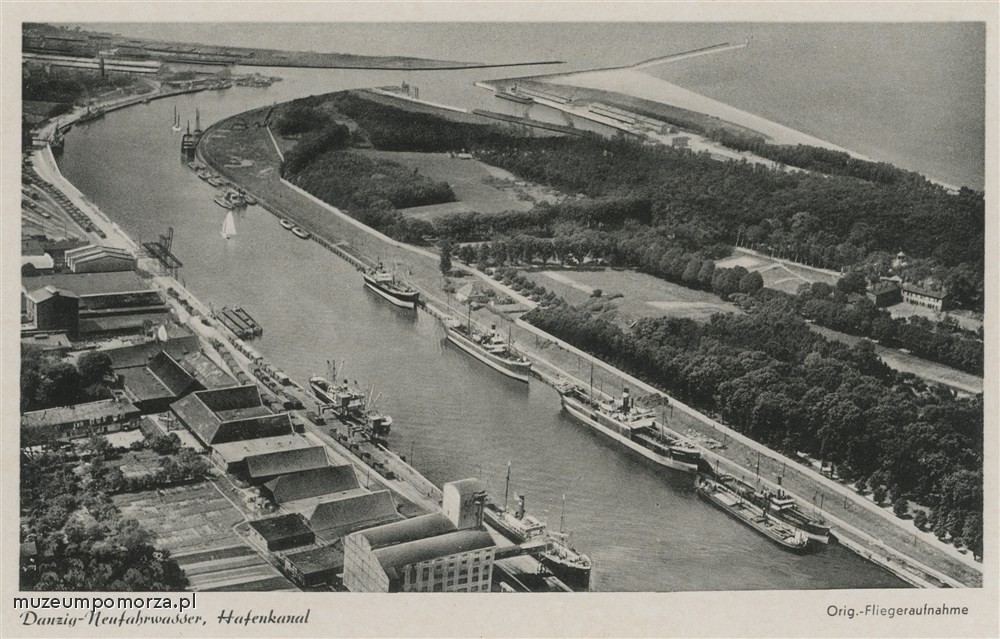 Gdańsk - Nowy Port Kanał Portowy, Danzig - Neufarwasser, Hafenkanal 