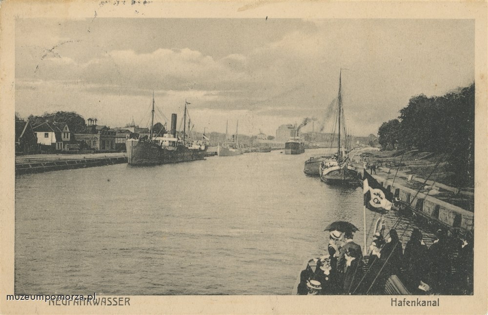 Gdańsk - Nowy Port kanał portowy, Danzig - Neufarwasser Hafenkanal