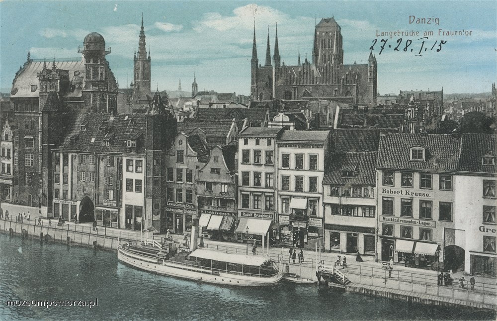 Gdańsk, panorama miasta z Bazyliką NMP.