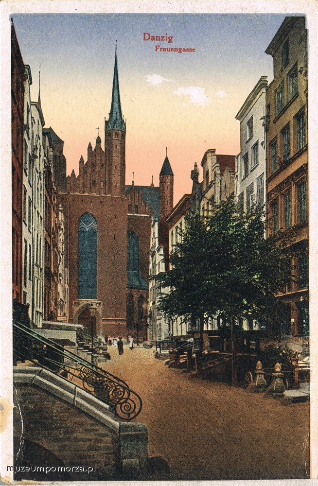 Gdańsk, Ulica Mariacka i Bazylika Mariacka.