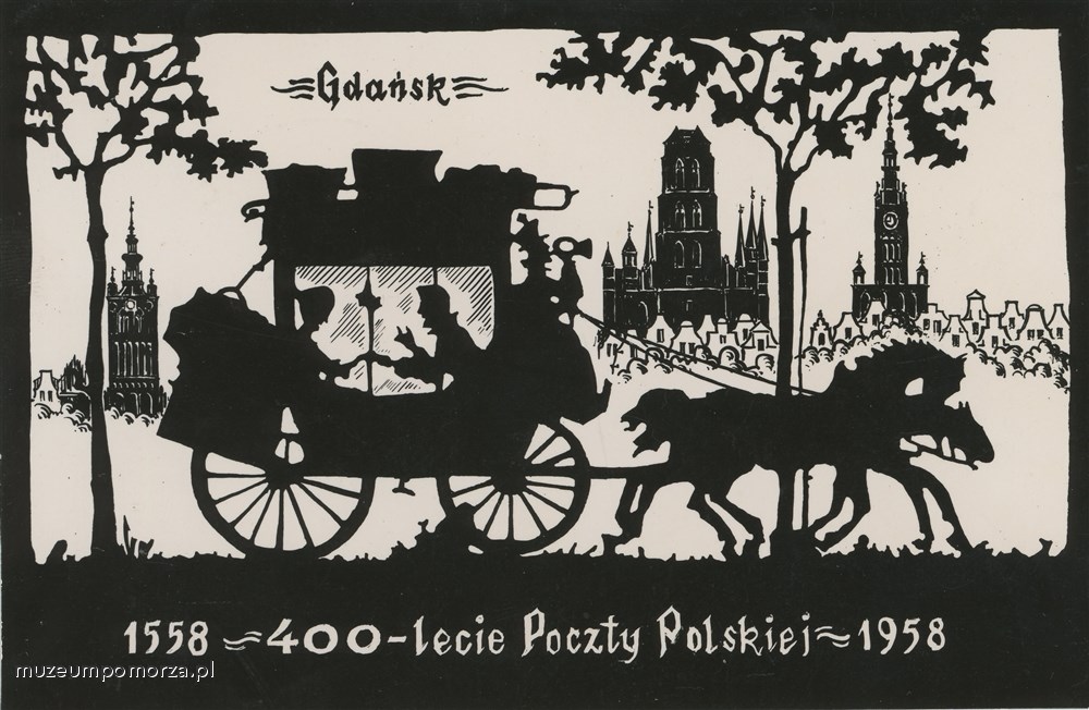 Gdańsk, Okolicznościowa kartka z okazji 400 lecia Poczty Polskiej