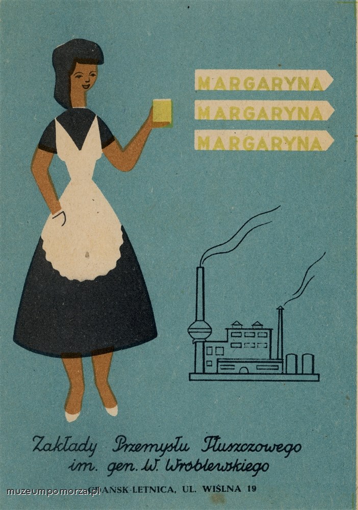 Okładka rozkładanego folderu reklamującego margarynę