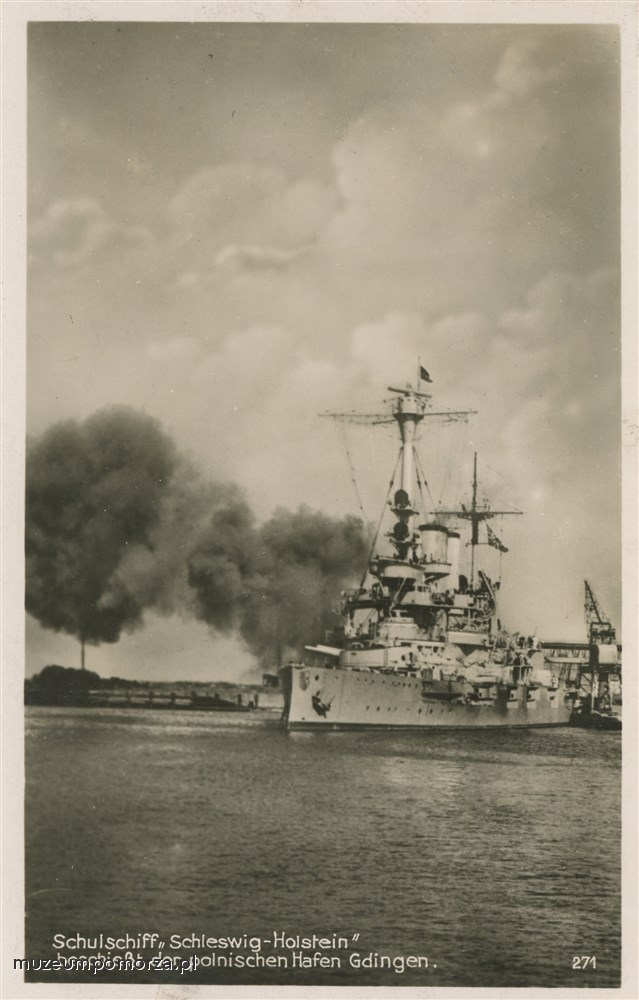 SMS Schleswig-Holstein ostrzeliwuje Oksywie