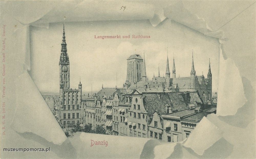 Gdańsk, rozdarta koperta z widokiem