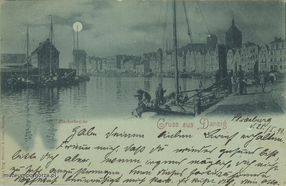 Gdańsk, Motława nocą