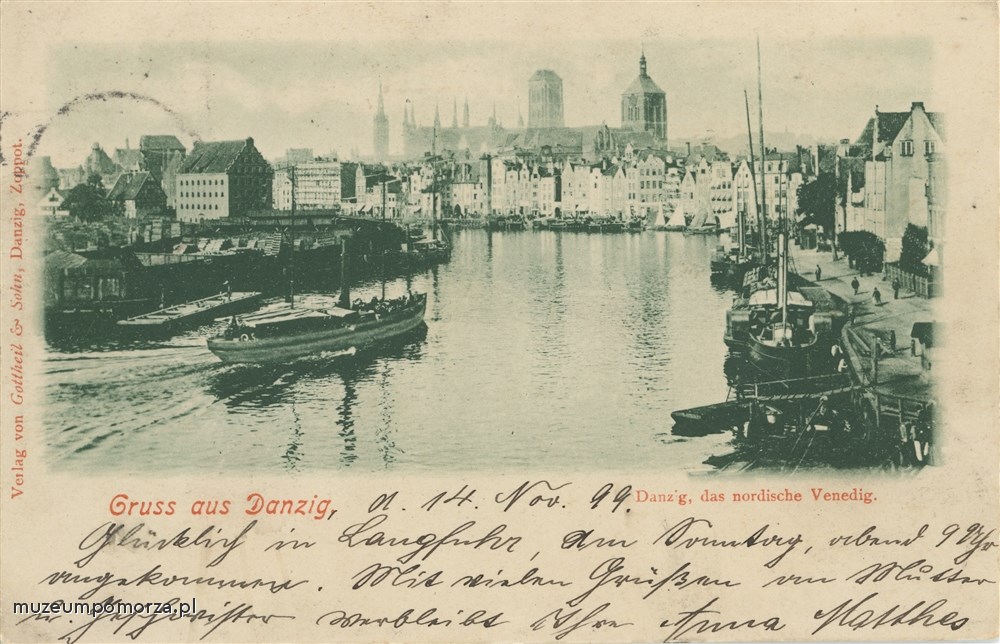 Gdańsk, panorama Głównego Miasta od strony Motławy