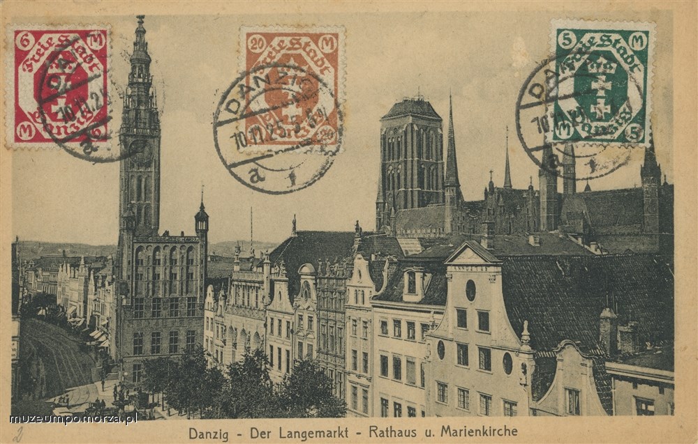 Gdańsk, Ratusz Głównego Miasta i kościół Mariacki