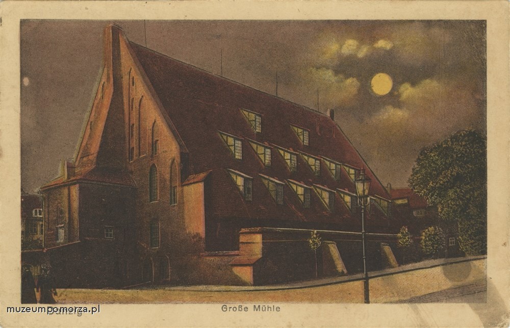 Gdańsk, Wielki Młyn nocą
