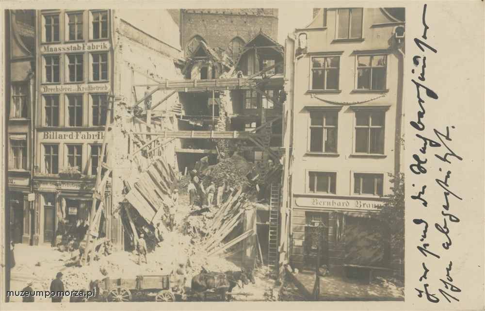 Gdańsk, Zawalone budynki Chlebnicka 47 i 48<br/>