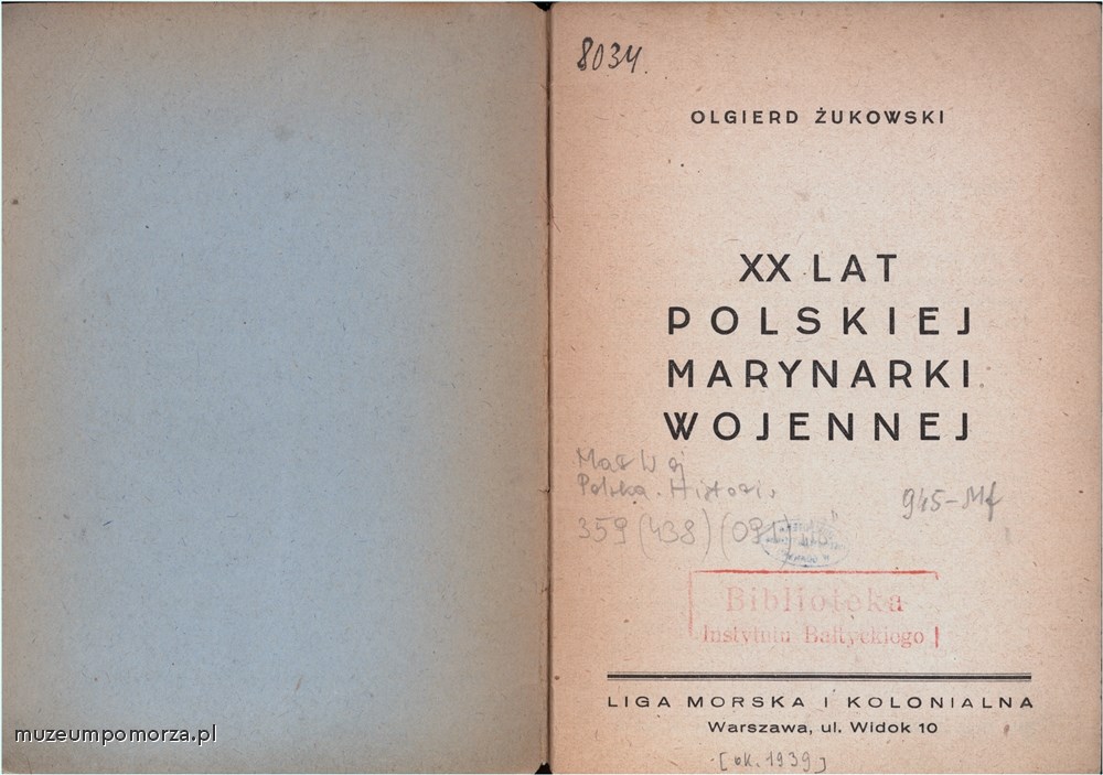 Publikacja, XX lat Polskiej Marynarki Wojennej