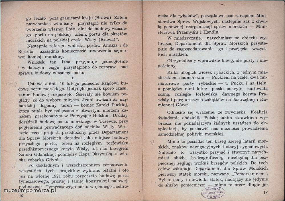 Publikacja, XX lat Polskiej Marynarki Wojennej