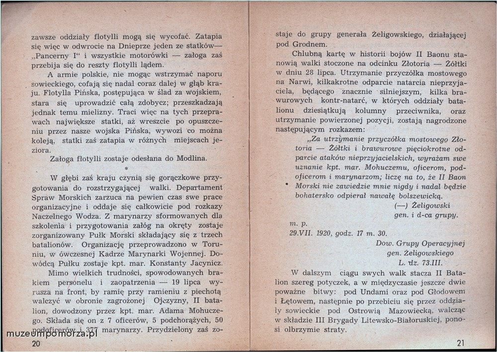 Publikacja, XX lat Polskiej Marynarki Wojennej