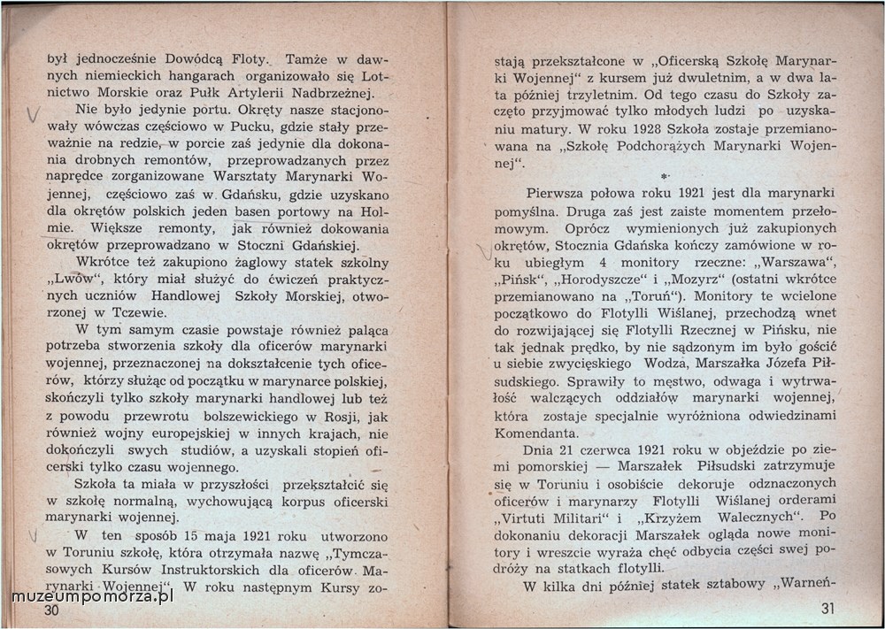 Publikacja, XX lat Polskiej Marynarki Wojennej