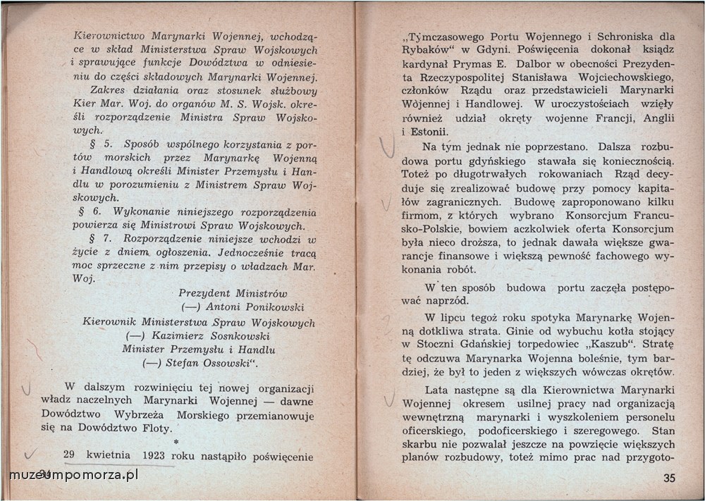 Publikacja, XX lat Polskiej Marynarki Wojennej