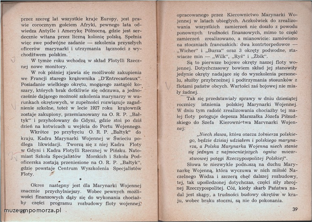 Publikacja, XX lat Polskiej Marynarki Wojennej