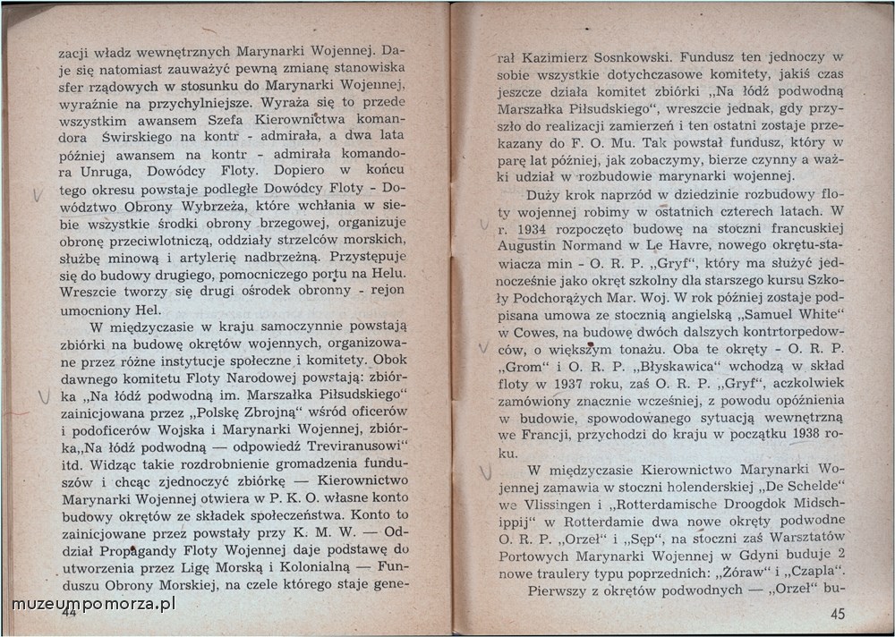 Publikacja, XX lat Polskiej Marynarki Wojennej