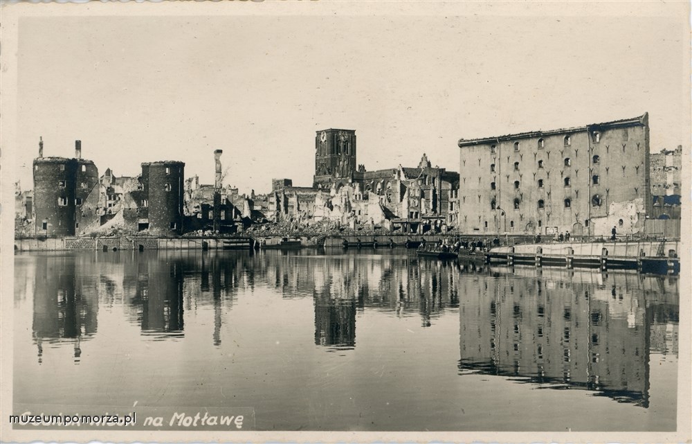 Gdańsk, zrujnowane Główne Miasto