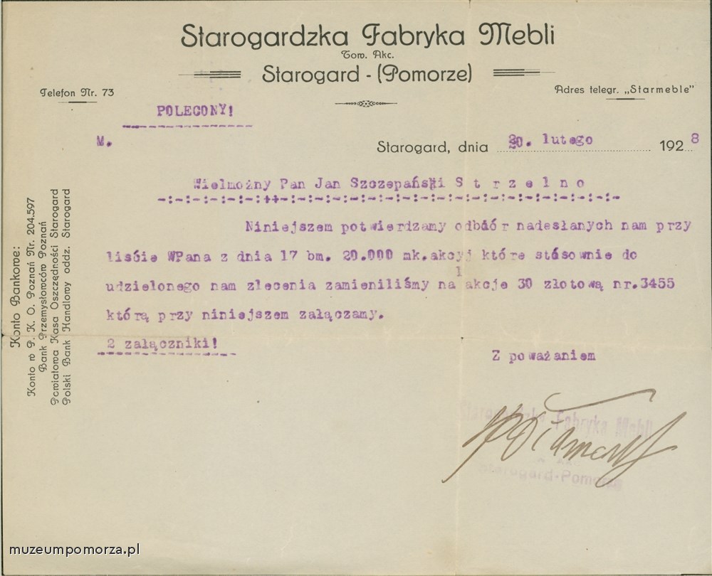 Starogard Starogardzka Fabryka Mebli 