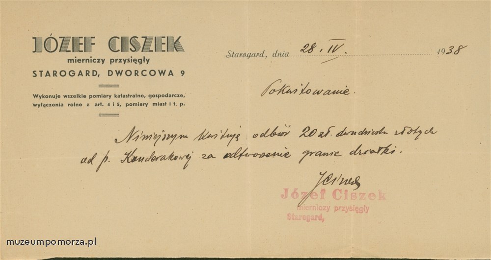 Starogard Pokwitowanie