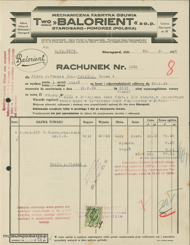 Starogard Rachunek Balorient