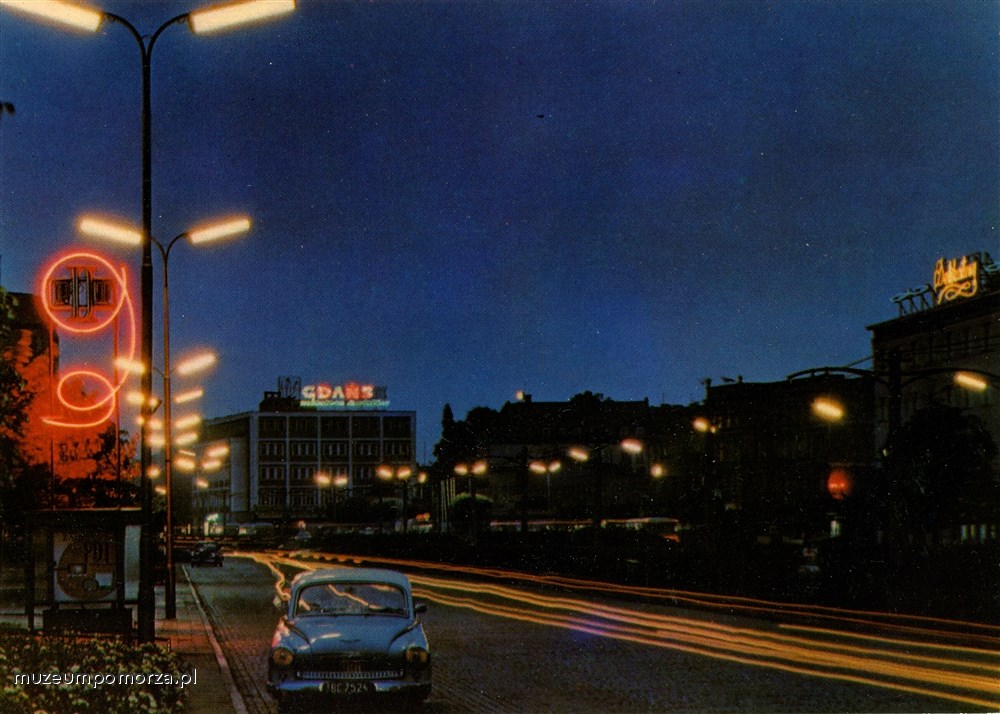 Wrzeszcz, Aleja Grunwaldzka nocą