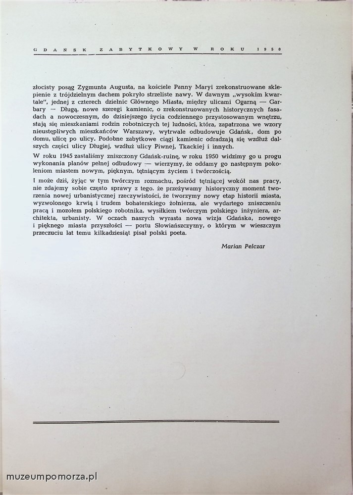 Gdańsk zabytkowy w roku 1950 