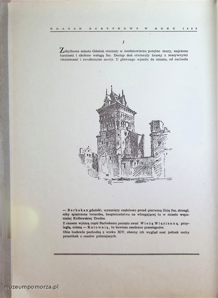 Gdańsk zabytkowy w roku 1950 