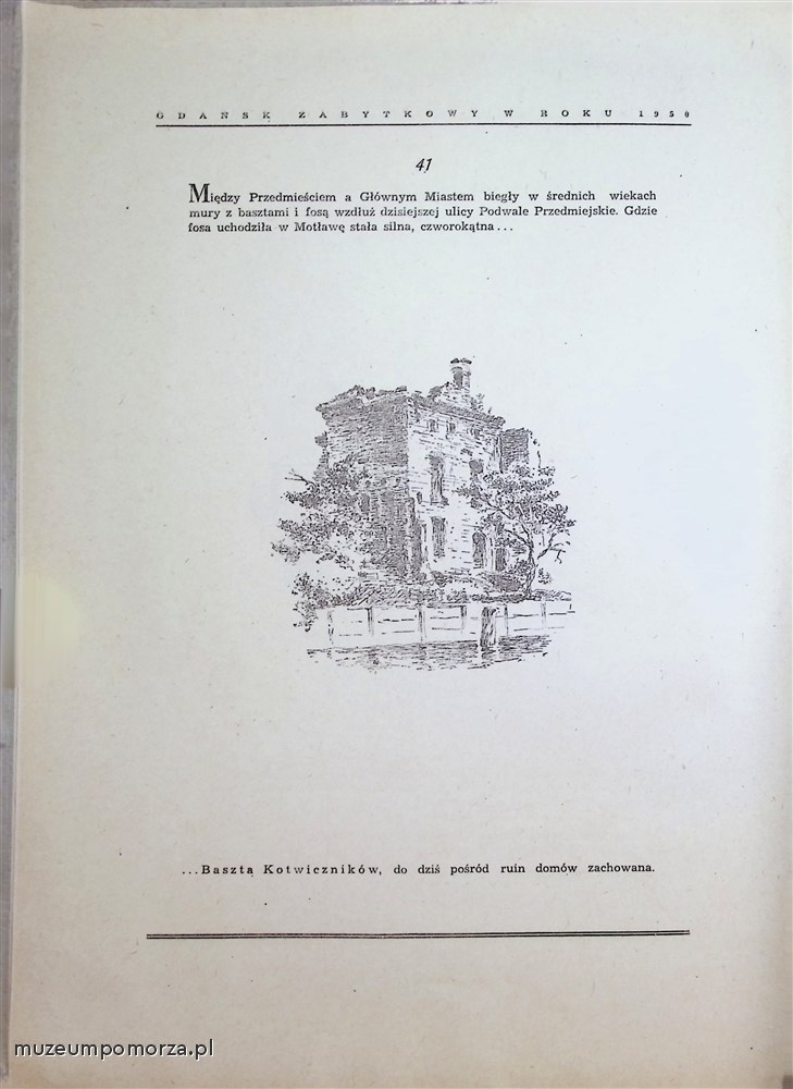 Gdańsk zabytkowy w roku 1950 